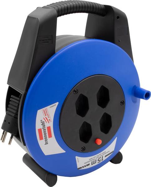 brennenstuhl Kabelbox VL-XL Vario Line, 4-fach schwarz/blau/lichtgrau, Kabel 15m H05VV-F 3G1,0 *CH*<br>