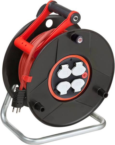 brennenstuhl Kabeltrommel Garant ST Bretec 290, 4x T13 Steckdosen, T12 Stecker, Kabel 33m H05VV-F 3G1,5 rot<br>