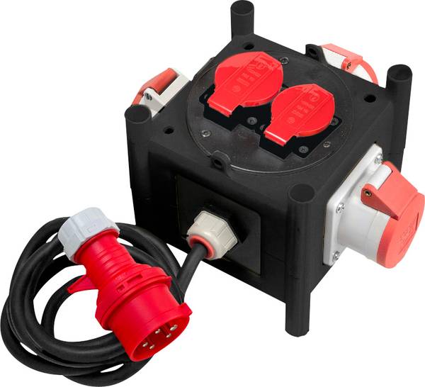 brennenstuhl Kompakter Stromverteiler BSV 3 -LS/16, 3x CEE 5p 400V/16A (IP44), 2x T25 230V/400V/16A 5p (IP55) *CH*<br>