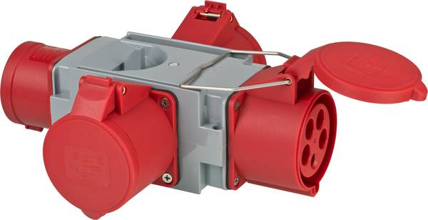 brennenstuhl Kreuzverteiler CEE400V/32A 3fach Stecker CEE + 3x Steckdosen CEE<br>