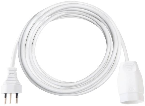 brennenstuhl Kunststoff Verlängerungskabel, T12 Stecker, T13 Kupplung, Kabel 10m H05VV-F 3G1,5 weiss *CH*<br>