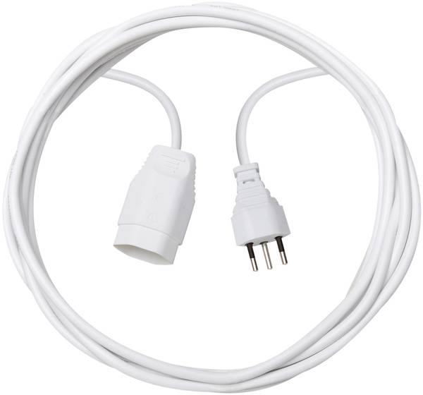 brennenstuhl Kunststoff Verlängerungskabel, T12 Stecker, T13 Kupplung, Kabel 2m H05VV-F 3G1,0 weiss*CH*<br>