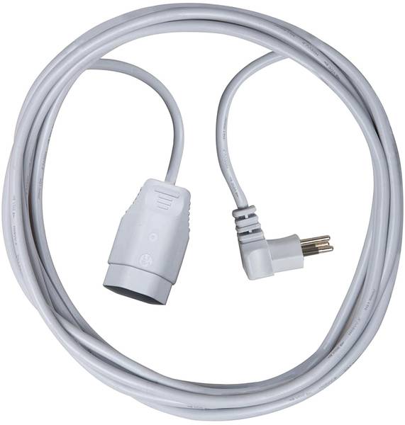 brennenstuhl Kunststoff Verlängerungskabel, T12 Winkelstecker, T13 Kupplung, Kabel 3m H05VV-F 3G1,0 weiß *CH*<br>