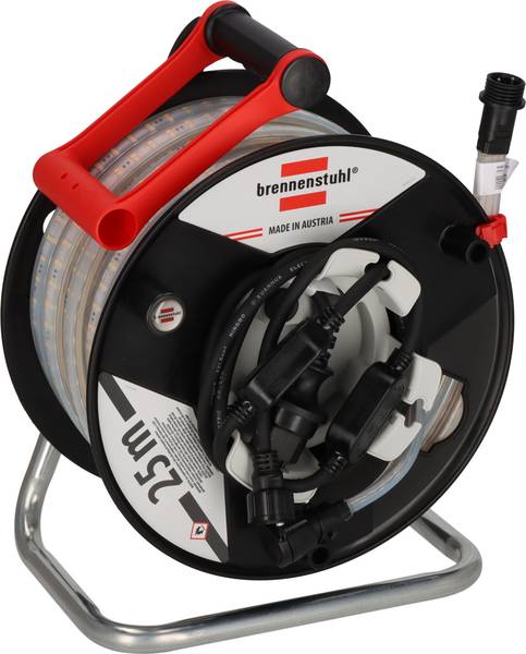 brennenstuhl LED-Lichtschlauch BS2540SI S auf Aufbewahrungstrommel, 25m,  4000K, einseitig, 2m H07RN-F 2X1,5 Typ 11 (IP55) *CH*<br>