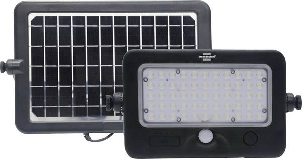 brennenstuhl Multifunktions-LED-Solar Leuchte SOL ML 1000 mit doppelseitigem Solar-Panel IP65 mit Bewegungsmelder schwarz<br>