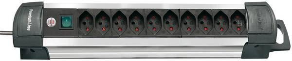 brennenstuhl Premium-Alu-Line Steckdosenleiste 10-fach 3m H05VV-F 3G1,5 *CH*<br>