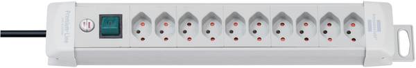 brennenstuhl Premium-Line Steckdosenleiste 10-fach lichtgrau 3m H05VV-F 3G1,5 *CH*<br>