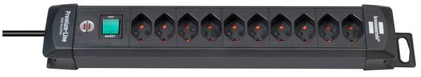 brennenstuhl Premium-Line Steckdosenleiste 10-fach schwarz 3m H05VV-F 3G1,5 *CH*<br>