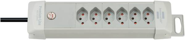 brennenstuhl Premium-Line Steckdosenleiste 6-fach lichtgrau 3m H05VV-F 3G1,5 *CH*<br>
