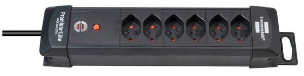 brennenstuhl Premium-Line Steckdosenleiste 6-fach schwarz 3m H05VV-F 3G1,5 *CH*<br>