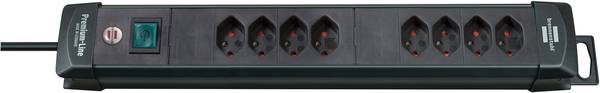 brennenstuhl Premium-Line Steckdosenleiste 8-fach schwarz 3m H05VV-F 3G1,5 *CH*<br>
