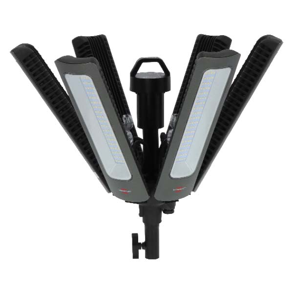brennenstuhl Rondo Professional 360° LED Baustrahler JF9120, 185W, 40500 lm im Set mit Stativ und Tranpsorttasche<br>