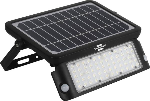brennenstuhl Solar LED-Wandleuchte SOL WL 1000 IP65 mit zwei PIR-Sensoren 10W 1080lm, schwarz<br>
