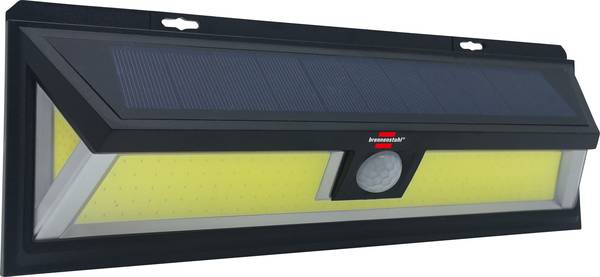 brennenstuhl Solar LED-Wandleuchte SOL WL 700 mit PIR Bewegungsmelder, IP65, COB LED 10W, 700lm, schwarz<br>