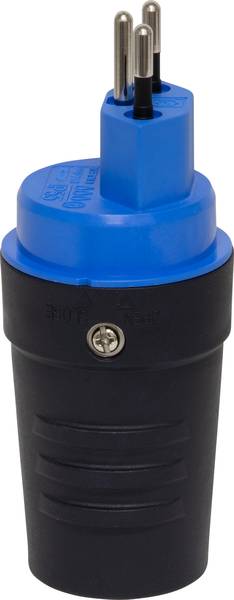 brennenstuhl Stecker T13, 230V/10A, blau/schwarz, IP55<br>