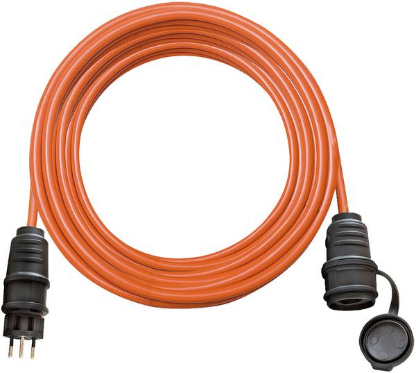 brennenstuhl Verlängerungskabel (Kunststoff-Kabel), T12 Stecker, T13 Kupplung, Kabel 10m AT-N07V3V3-F 3G1,5 orange *CH*<br>