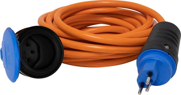 brennenstuhl Verlängerungsleitung 230V/10A, Kabel 5m AT-N07V3V3-F 3G1.5 orange, CH Stecksystem IP55<br>