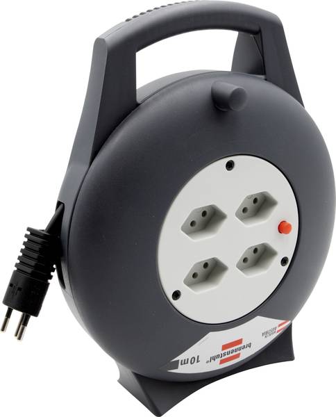 brennenstuhl VL-X Vario-Line Kabelbox, 4-fach schwarz/lichtgrau, Kabel 10m H05VV-F 3G1,0 *CH*<br>