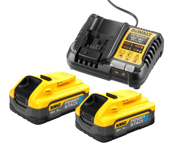 Dewalt DCB1104H2 Akku-Starterset, 2 x 18.0 V Powerstack / 5.0 Ah und DCB1104<br>
