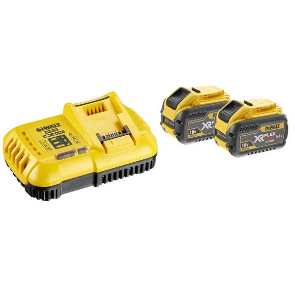 Dewalt DCB118X2 Akku-Starterset, 2 x Akku Flexvolt 54.0 V / 162 Wh und Ladegerät<br>