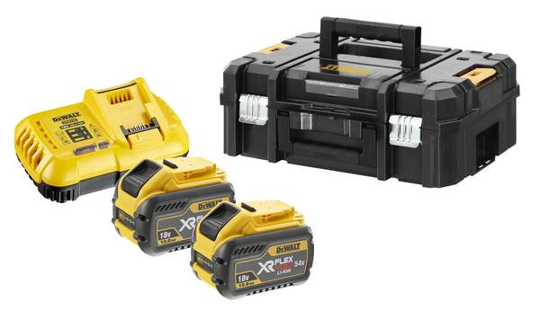Dewalt DCB118Y2T Akku-Starterset, 2 x Akku Flexvolt 54.0 V / 216 Wh und Ladegerät<br>