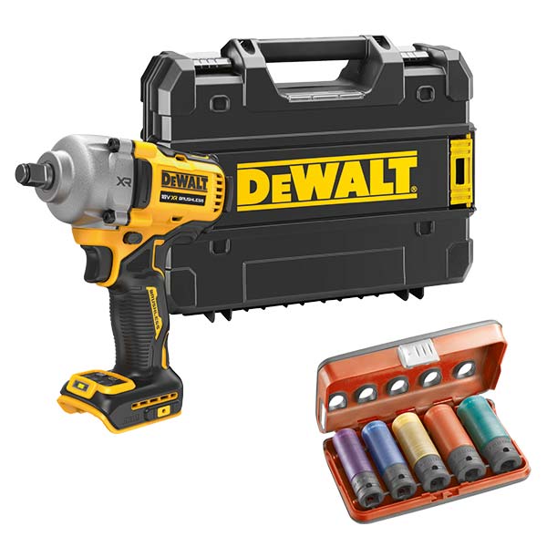 Dewalt DCF891NT Akku-Schlagschrauber, 1/2"" inkl Steckschlüsselsatz<br>