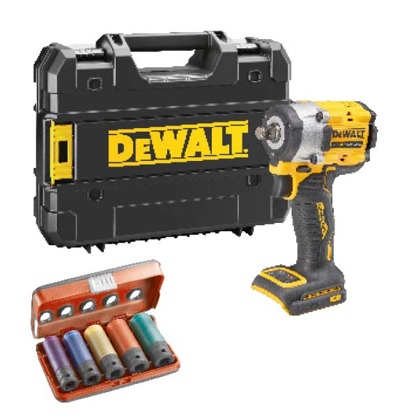 Dewalt DCF921NT Akku-Schlagschrauber, 1/2" mit Steckschlüsselsatz<br>