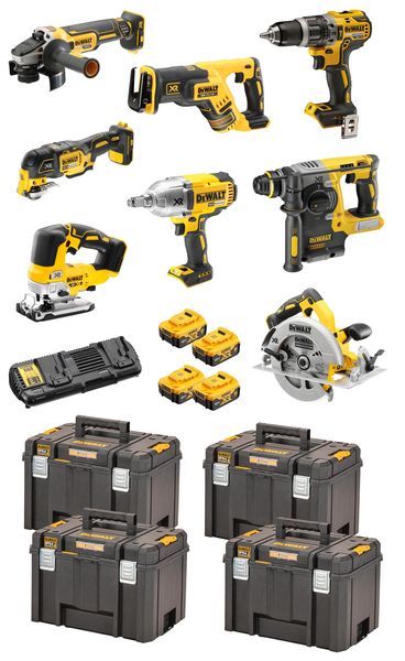 Dewalt DCK865P4T Akku-Kombopack, 8-teilig<br>