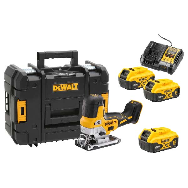 Dewalt DCS335NT Akku-Stichsäge mit 3 x Akku 18.0 V, 5.0 Ah und Ladegerät<br>