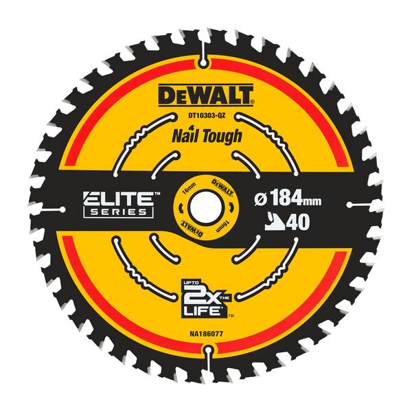 Dewalt DT10303 Kreissägeblätter ELITE 184/16 mm 40WZ<br>