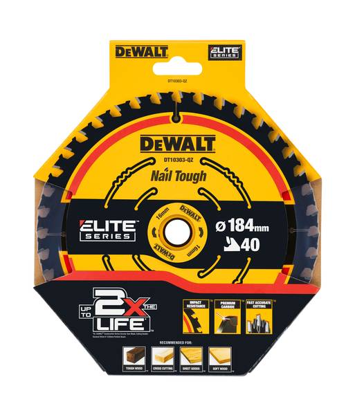 Dewalt DT10303 Kreissägeblätter ELITE 184/16 mm 40WZ<br>