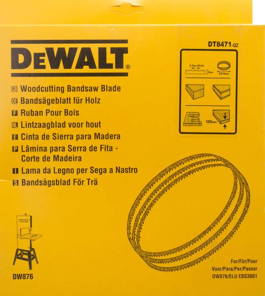 Dewalt DT8471 Bandsägeblatt 2215 x 6 x 0,4 mm, 4,2 mm<br>