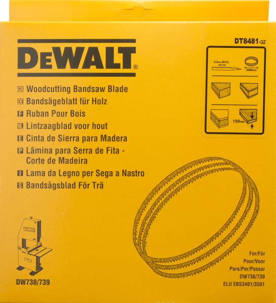 Dewalt DT8481 Bandsägeblatt, 2095 x 12 x 0,6 mm, 4,2 mm<br>
