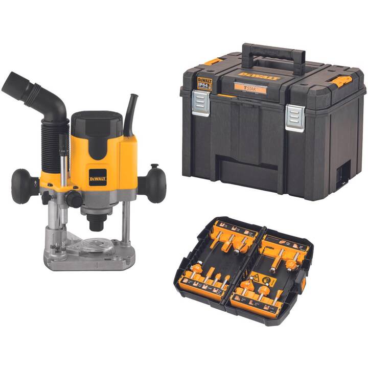 Dewalt DW621KTX Oberfräse inkl. 12-teiligem Fräsenset<br>