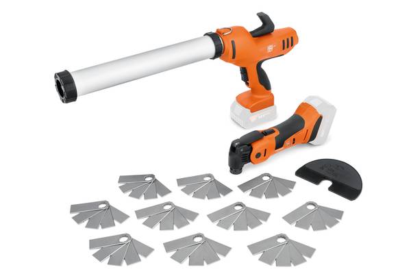 FEIN Akku-Kartuschenpresse und Akku-MultiMaster AKP 18-600 AS Fugensanierer-Set<br>