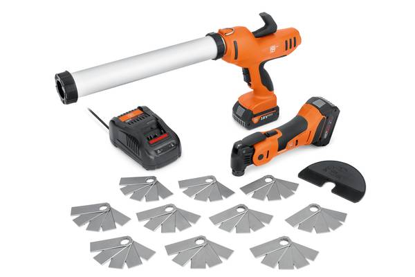 FEIN Akku-Kartuschenpresse und Akku-MultiMaster AKP 18-600 AS Fugensanierer-Set TOP<br>