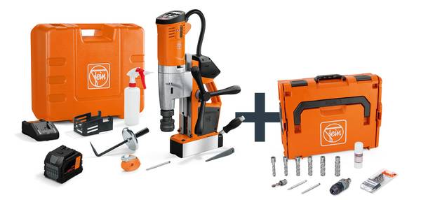 FEIN Akku-Universal-Magnet-Kernbohrmaschine bis 35 mm mit Anwenderset AKBU 35 PMQW 18 V AS Construction-Site 1x 12 Ah Set 3/4 in<br>