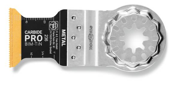 FEIN E-Cut Carbide Pro, Länge 40 mm, Breite 32 mm, VE 1 St, Aufnahme Starlock<br>