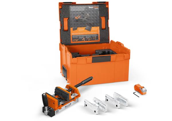 FEIN Magnetschraubstock mit Backenbreite von 100 mm VersaMAG Schraubstock Set inklusive Schutzbacken aus Aluminium<br>
