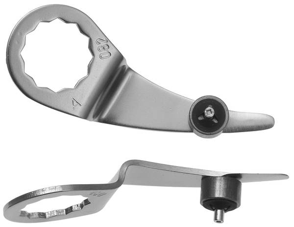 FEIN Schneidmesser geschwungene Form, Schneidenlänge 39 mm, Gesamtlänge 85 mm<br>