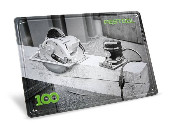 Festool 100 Jahre Blechschild Retro Maschinen MES-FT1 100Y<br>
