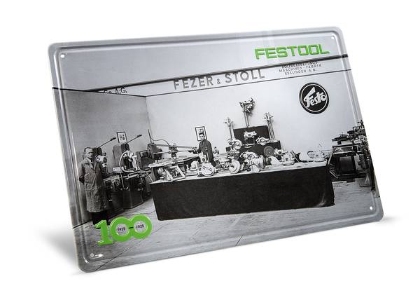 Festool 100 Jahre Blechschild Retro Messestand MES-FT2 100Y<br>