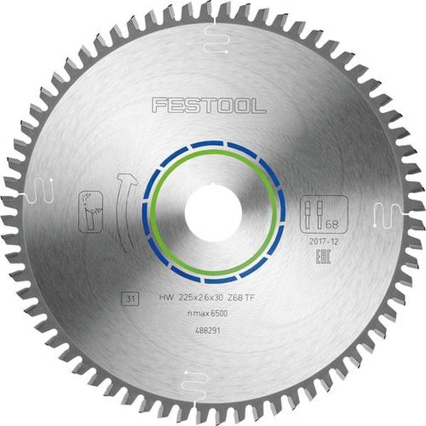 Festool Kreissägeblatt ALUMINIUM/PLASTICS HW 225x2,6x30 TF68<br>