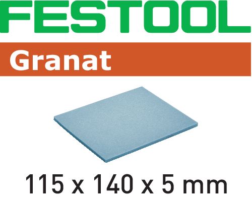 Schleifpad Granat 115x140x5 EF 500 GR/20<br>