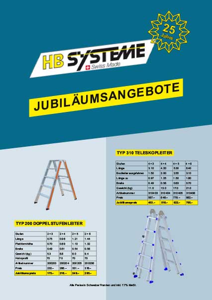 25 Jahre HB Systeme - Jubiläumsangebote