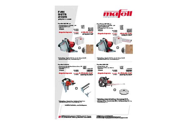 Mafell Fan Sets 2025