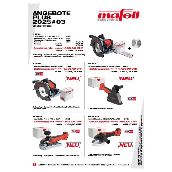 Mafell Angebote Plus 3-2025