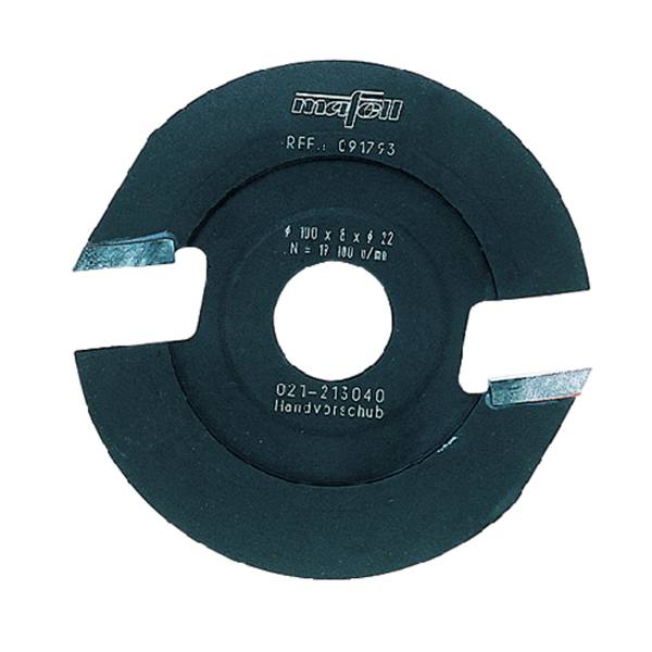 Mafell Harzgallenfräser, 100 x 8 x 22 mm, Z 2, hartmetallbestückt<br>
