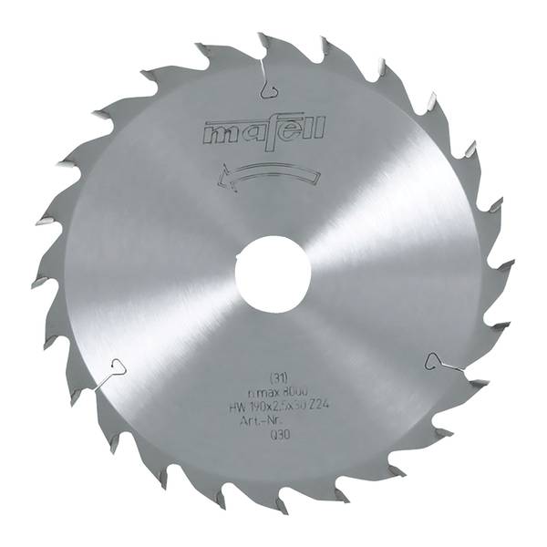 Mafell Sägeblatt-HM, 168 x 1,2/1,8 x 20 mm, Z 24, WZ<br>