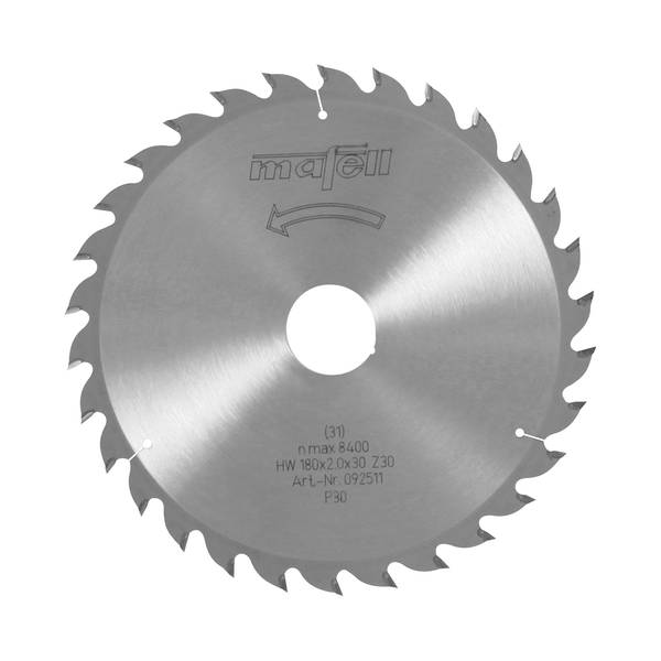 Mafell Sägeblatt-HM, 180 x 1,4/2,0 x 30 mm, Z 30, WZ<br>